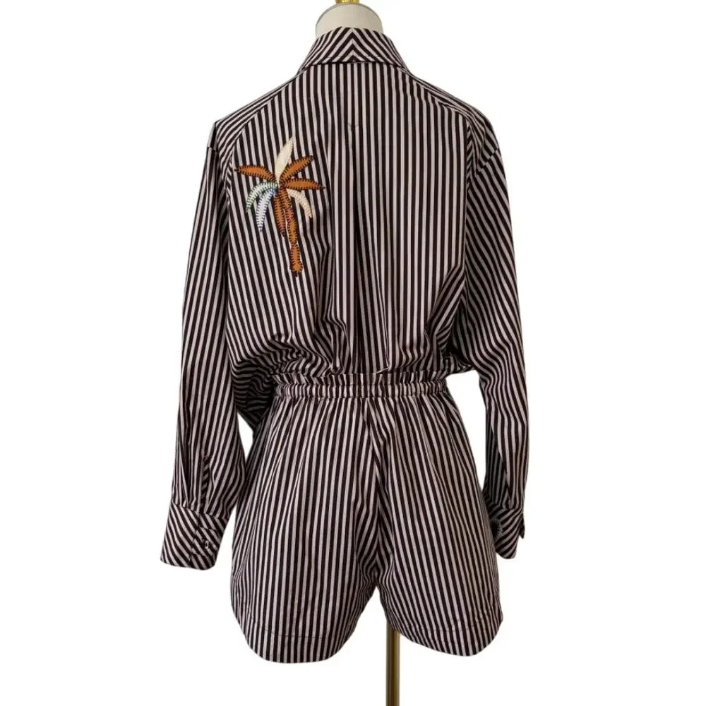 Alemais Sirocco Striped Cotton Short